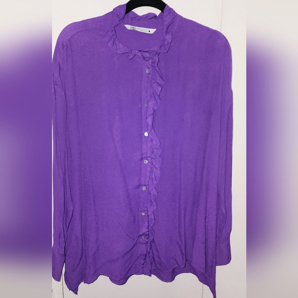 Blouse, Zara Size XXL Viscose Fabric
